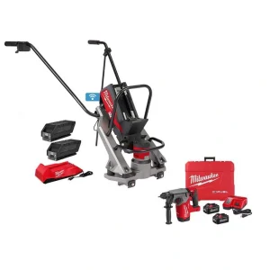 Milwaukee MX FUEL Lithium-Ion Cordless Vibratory Screed Kit with M18 FUEL 1 in. Cordless SDS-Plus Rotary Hammer Kit