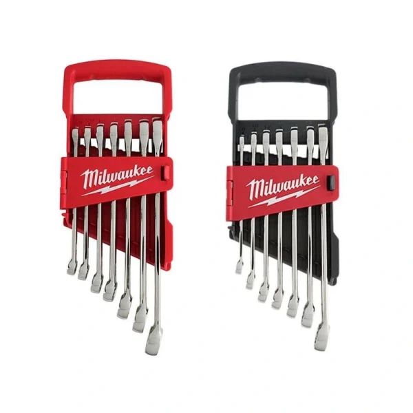 Milwaukee SAE and Metric Combination Wrench Mechanics Tool Set (14-Piece)