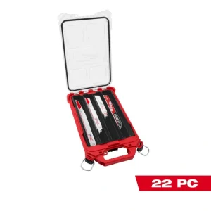 Milwaukee SAWZALL 9 in. 8 TPI Metal Cutting NITRUS Torch Reciprocating Saw Blade Set PACKOUT Kit (22-Pack)