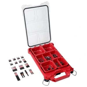 Milwaukee SHOCKWAVE Impact Duty Alloy Steel Screw Driver Bit Set with PACKOUT Case (100-Piece)