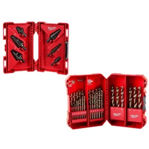 Milwaukee SHOCKWAVE Impact-Duty Titanium Drill Bit Set with SHOCKWAVE Impact-Duty Alloy Steel Screw Driver Bit Set (35-Piece)