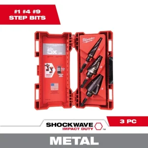 Milwaukee SHOCKWAVE Impact Duty Titanium Step Bit Kit (3-Piece)