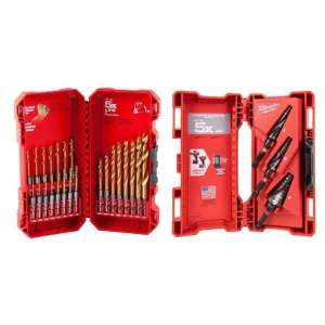 Milwaukee Titanium SHOCKWAVE Impact Duty Step Bit Kit with Titanium Drill Bit Set (26-Piece)