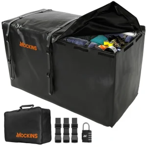 Mockins 40 cu. Ft. Waterproof Cargo Carrier Bag 70 in. x 33 in. x 30 in. Hitch Bag with Lock, Straps and Carry Bag