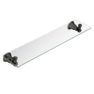 Moen Kingsley Oil-Rubbed Bronze 1-Tier Glass Wall Mount Bathroom Shelf