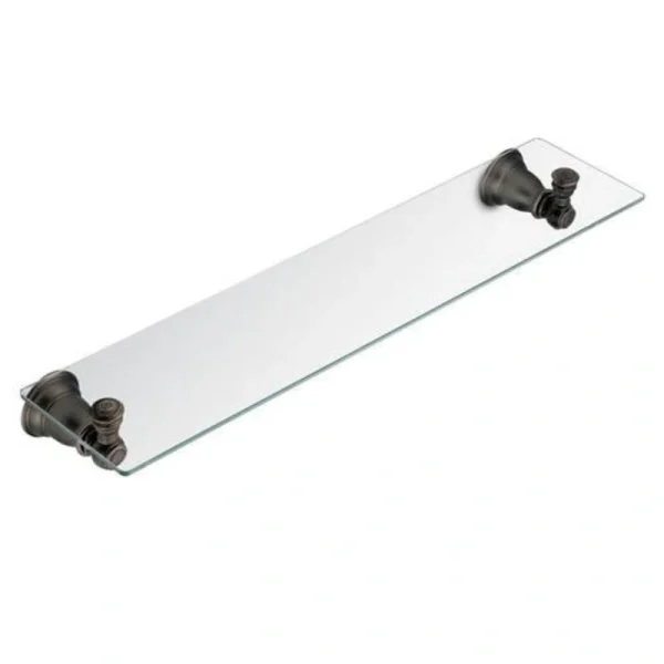 Moen Kingsley Oil-Rubbed Bronze 1-Tier Glass Wall Mount Bathroom Shelf