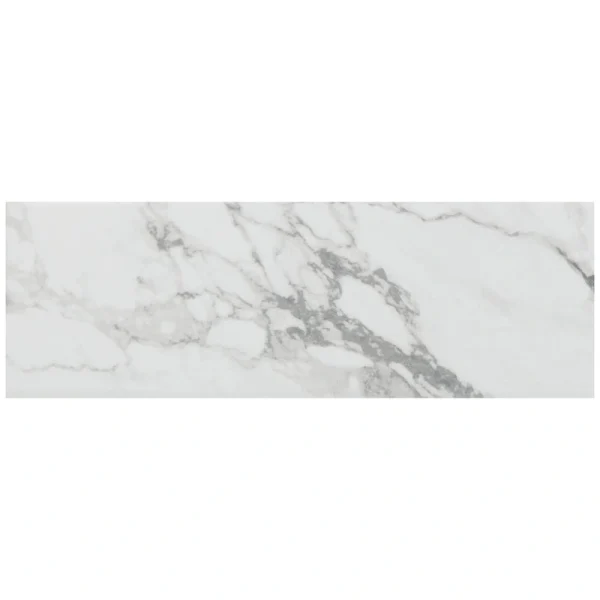 Mohawk CleanProtect Point Park Bianco Marble 4 x 12 Ceramic Bullnose Tile