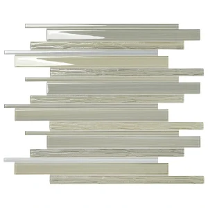 Mohawk Glass Escape Linen 15 x 12 Glass Mosaic Tile