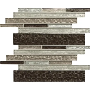 Mohawk Grand Terrace Richfield 12 x 15 Random Block Glass Mosaic Tile