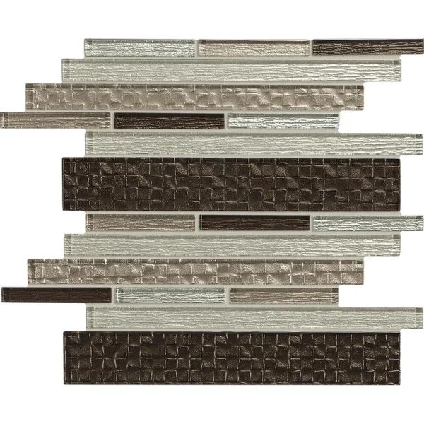 Mohawk Grand Terrace Richfield 12 x 15 Random Block Glass Mosaic Tile
