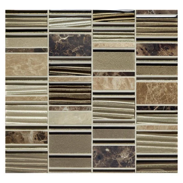 Mohawk Phase Summer Storm 12 x 12 Glass Mosaic Tile