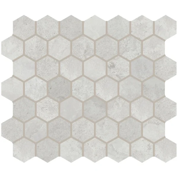 Mohawk Rockford White 11 x 10 Hexagon Ceramic Mosaic Tile
