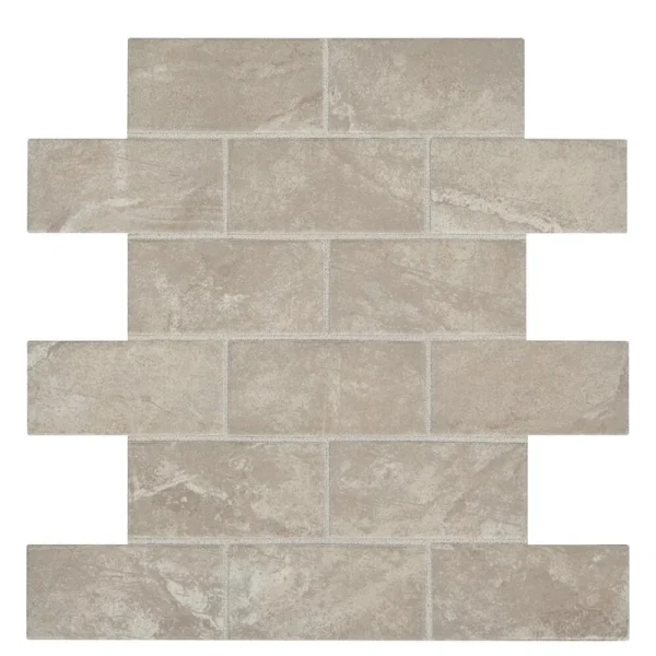 Mohawk Treymore Taupe Brick Joint 12 x 12 Ceramic Mosaic Tile T726942230