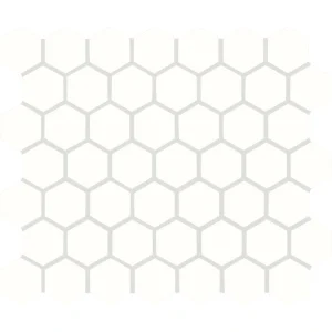 Mohawk Vivant Semi-Gloss Arctic White 12 x 10 Ceramic Hexagon Mosaic Tile