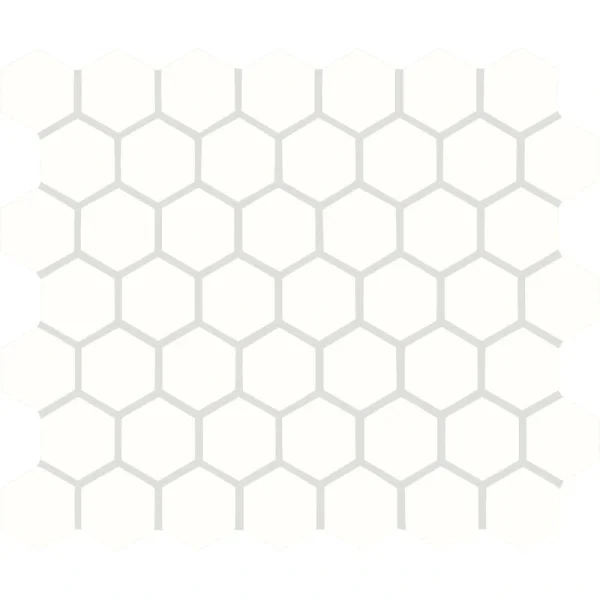 Mohawk Vivant Semi-Gloss Arctic White 12 x 10 Ceramic Hexagon Mosaic Tile