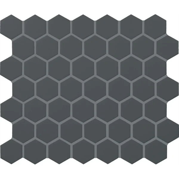 Mohawk Vivant Semi-Gloss Chalkboard 12 x 10 Ceramic Hexagon Mosaic Tile