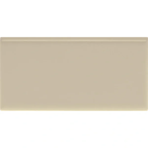 Mohawk Vivant Semi-Gloss Urban Putty 3 x 6 Ceramic Bullnose Trim