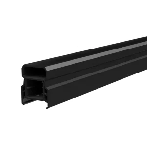 MoistureShield Compass 6-ft L x 1.13-in W x 2.6-in H Matte Black Aluminum Top Rail