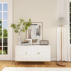 Mondawe 29.5 in. 3-Door Accent Cabinet, White T726918811
