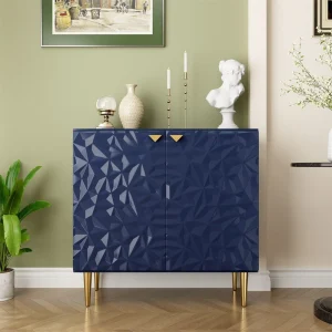 Mondawe 31.5 in. 2-Door Locker Accent Cabinet Chests, Blue T726918804