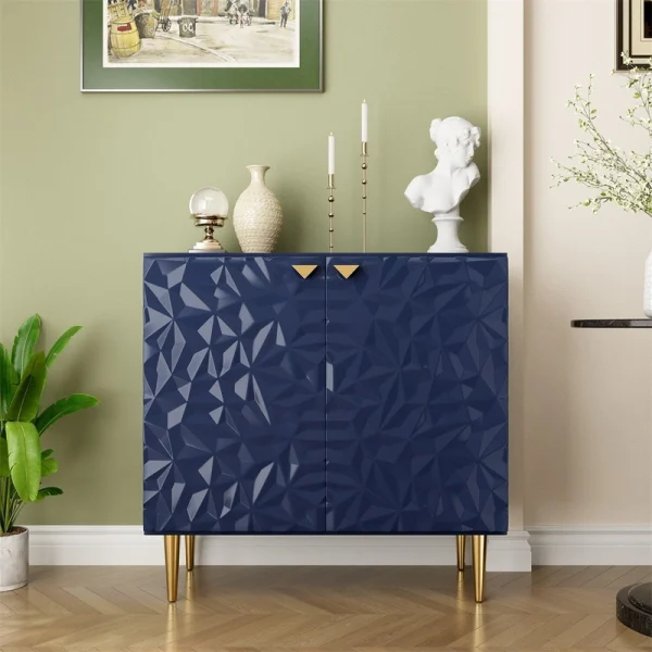 Mondawe 31.5 in. 2-Door Locker Accent Cabinet Chests, Blue T726918804