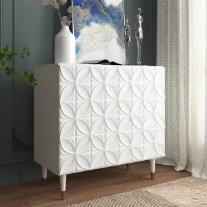Mondawe 31.5 in. 2-Door Locker Accent Cabinet Chests, White