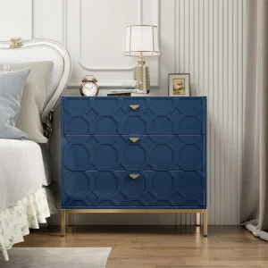 Mondawe 31.5 in. 3-Drawer  Cabinet, Blue