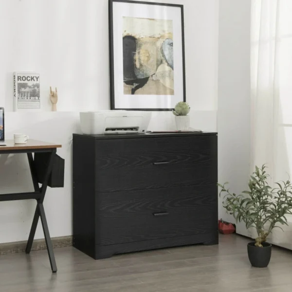 Mondawe Black 2-Drawer 35.5-in File Cabinet