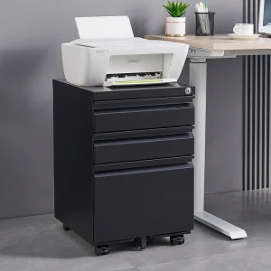 Mondawe Black 3-Drawer 15.35-in File Cabinet T726918792