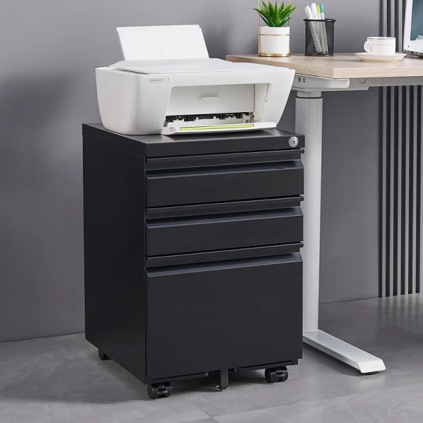 Mondawe Black 3-Drawer 15.35-in File Cabinet T726918792