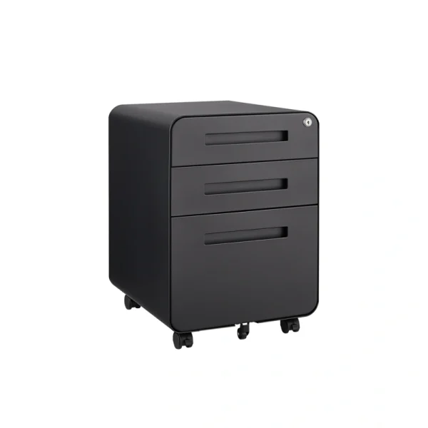 Mondawe Black 3-Drawer 15.75-in File Cabinet