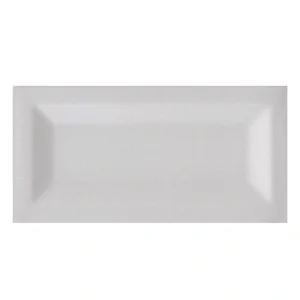 MS International Domino Glossy Gray 3 x 6 Inverted Beveled Ceramic Wall Tile