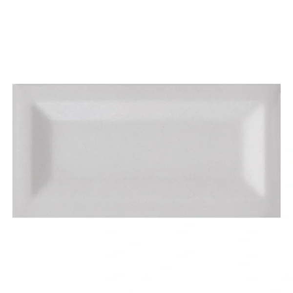 MS International Domino Glossy Gray 3 x 6 Inverted Beveled Ceramic Wall Tile
