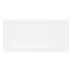 MS International Domino Glossy White 3 x 6 Beveled Ceramic Wall Tile