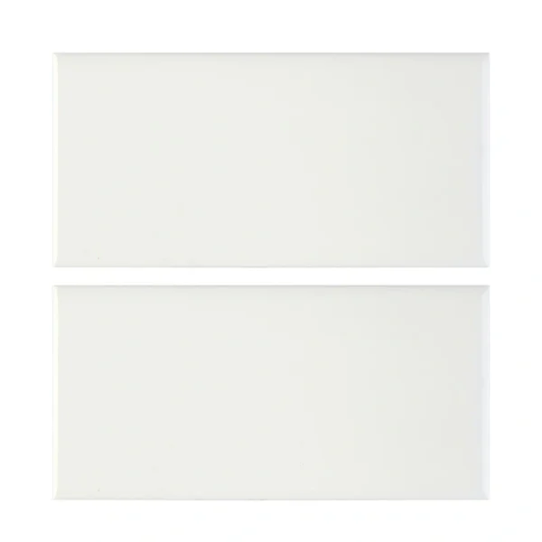 MS International Domino White 3 x 6 Glossy Ceramic Bullnose Trim