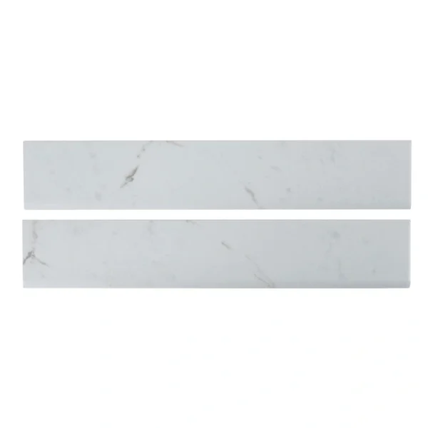 MS International Essentials Matte White Vena 3 x 18 Porcelain Bullnose Trim