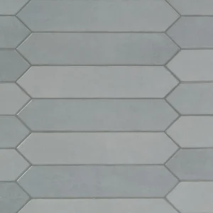 MS International Renzo Glossy Sky Blue 3 x 13 Picket Ceramic Wall Tile T726942740