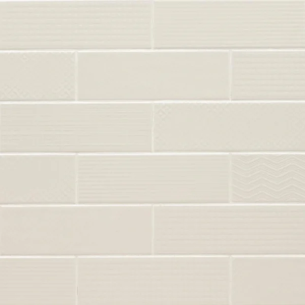 MS International Urbano Glossy Crema Beige Mix 4 x 12 Ceramic Wall Tile T726942749