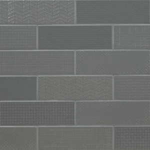 MS International Urbano Glossy Graphite Gray Mix 4 x 12 Ceramic Wall Tile T726942747