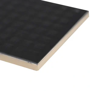 MS International Urbano Glossy Ink Black Mix 4 x 12 Ceramic Wall Tile T726942748