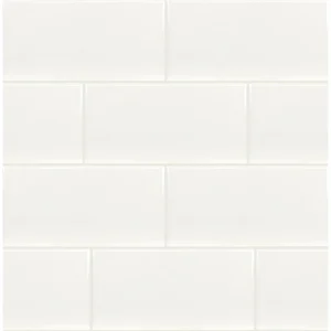 MS International White 3 x 6 Glossy Ceramic Wall Tile