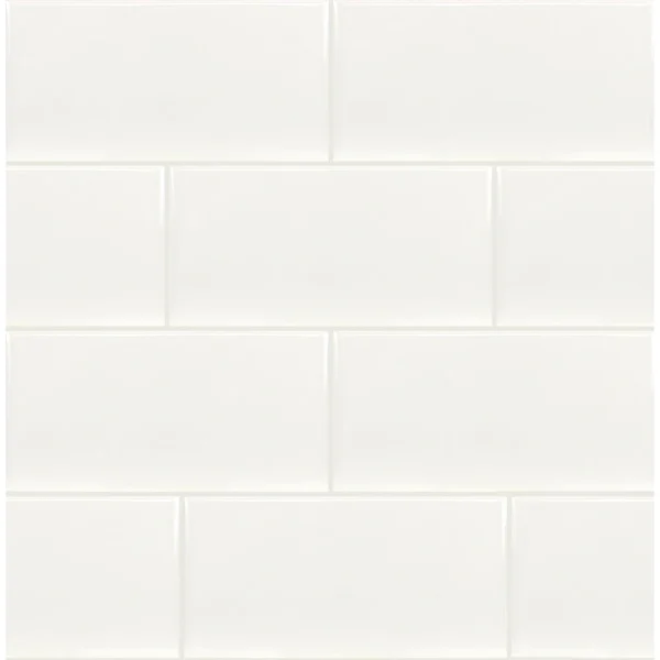 MS International White 3 x 6 Glossy Ceramic Wall Tile