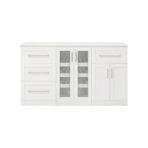 NewAge Products Home Bar 63-in x 36-in White Rectangle Bar Cabinet