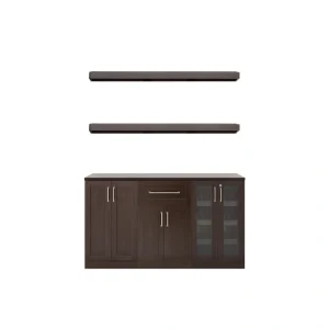 NewAge Products Home Bar 63-in x 80-in Brown Rectangle Bar Cabinet T726918739