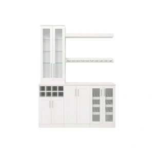 NewAge Products Home Bar 63-in x 85-in White Rectangle Bar Cabinet T726918743