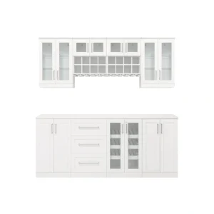 NewAge Products Home Bar 84-in x 85-in White Rectangle Bar Cabinet T726918734