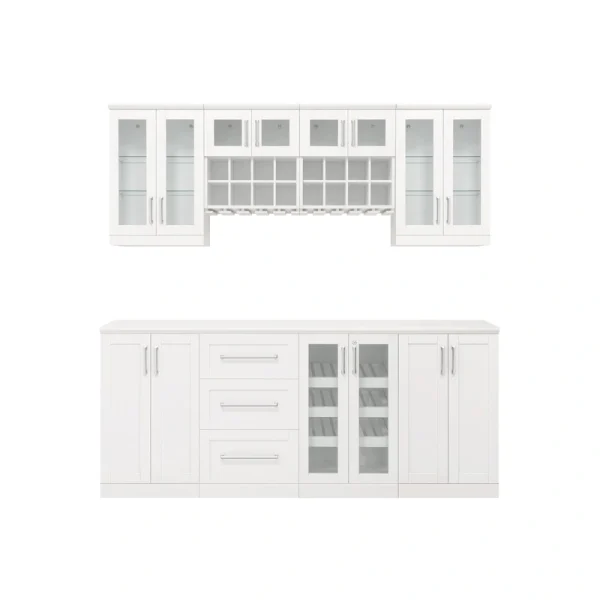NewAge Products Home Bar 84-in x 85-in White Rectangle Bar Cabinet T726918734