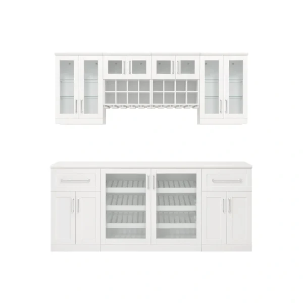 NewAge Products Home Bar 84-in x 85-in White Rectangle Bar Cabinet T726918735