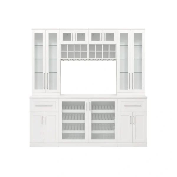 NewAge Products Home Bar 84-in x 85-in White Rectangle Bar Cabinet T726918736