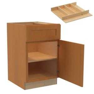 Newport 21 in. W x 24 in. D x 34.5 in. H Assembled Plywood Base Kitchen Cabinet in Cinnamon with Utility Soft Close RH